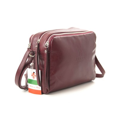 Сумка кожаная кросс-боди VEZZE 756 бордовая Сумка кожаная кросс-боди VEZZE 756 бордовая