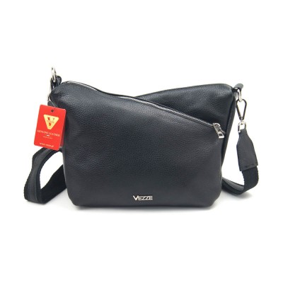 Сумка кожаная кросс-боди VEZZE 2363 черная Сумка кожаная кросс-боди VEZZE 2363 черная