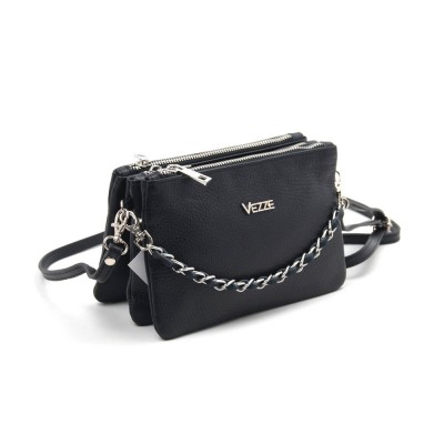 Сумка кожаная кросс-боди VEZZE 2368 черная Сумка кожаная кросс-боди VEZZE 2368 черная