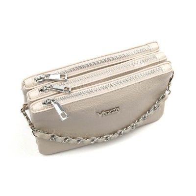 Сумка кожаная кросс-боди VEZZE 2368 светло-бежевая Сумка кожаная кросс-боди VEZZE 2368 светло-бежевая