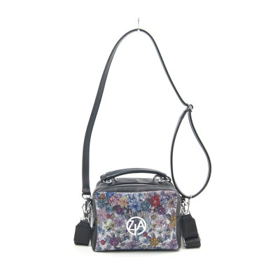 Сумка женская ZIA Dzasta ZK90 черная с рисунком