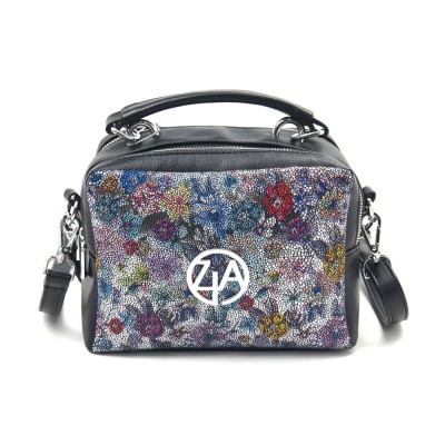 Сумка женская ZIA Dzasta ZK90 черная с рисунком Сумка женская ZIA Dzasta ZK90 черная с рисунком