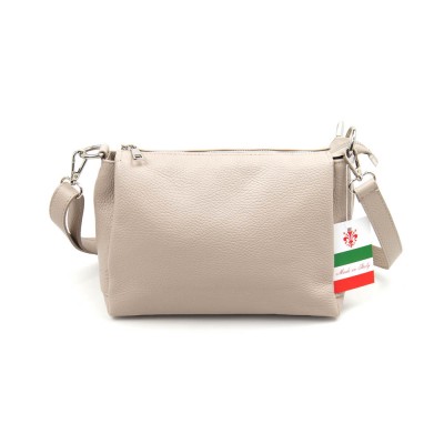 Женская кожаная сумка VEZZE 2384 бежевая Женская кожаная сумка VEZZE 2384 бежевая