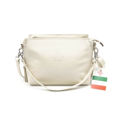 Женская кожаная сумка VEZZE 1338 молочная Женская кожаная сумка VEZZE 1338 молочная