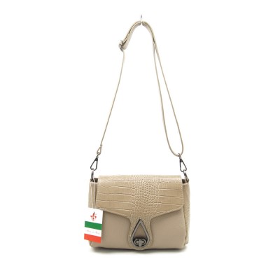 Женская кожаная сумка VEZZE 2399 бежевая