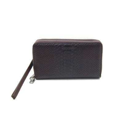 Мужской кожаный кошелек-борсетка Marko Coverna 086-5902С коричневый крокодил