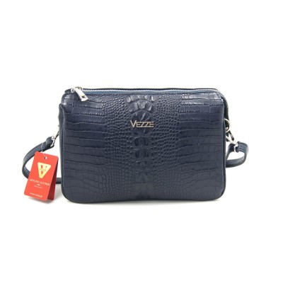 Женская кожаная сумка VEZZE 2295 синяя Женская кожаная сумка VEZZE 2295 синяя
