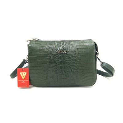 Женская кожаная сумка VEZZE 2295 зеленая Женская кожаная сумка VEZZE 2295 зеленая