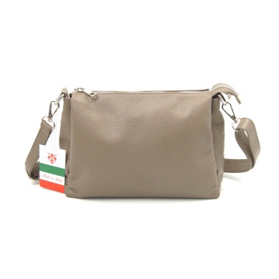 Женская кожаная сумка VEZZE 2384 темно-бежевая Женская кожаная сумка VEZZE 2384 темно-бежевая