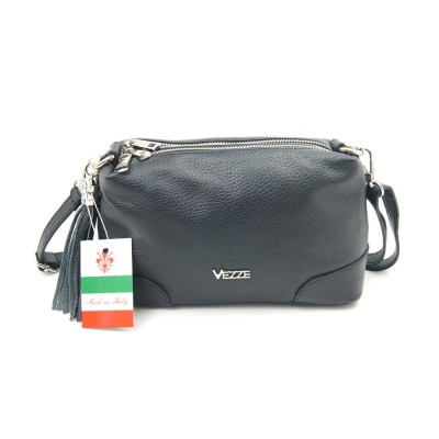 Сумка кожаная кросс-боди VEZZE 2414 черная Сумка кожаная кросс-боди VEZZE 2414 черная