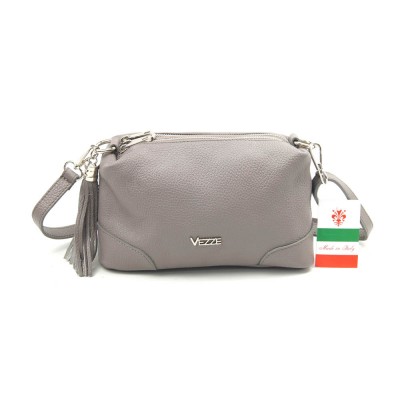 Сумка кожаная кросс-боди VEZZE 2414 серая Сумка кожаная кросс-боди VEZZE 2414 серая