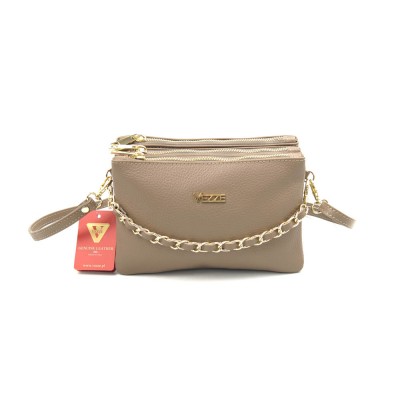Сумка кожаная кросс-боди VEZZE 2368 бежевая Сумка кожаная кросс-боди VEZZE 2368 бежевая
