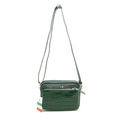 Женская кожаная сумка VEZZE 2422 зеленая