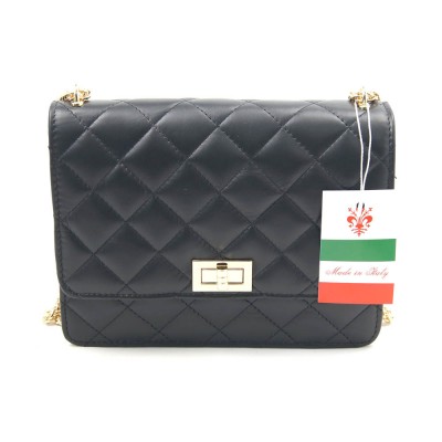 Женская кожаная сумка кросс-боди VEZZE 2452 черная