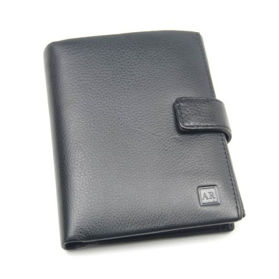 Мужской кожаный кошелек Alfa Ricco 3240 черный