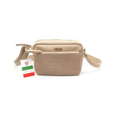 Женская кожаная сумка VEZZE 2422 темно-бежевая Женская кожаная сумка VEZZE 2422 темно-бежевая