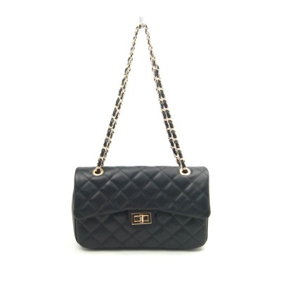 Женская кожаная сумка кросс-боди VEZZE 2448В черная