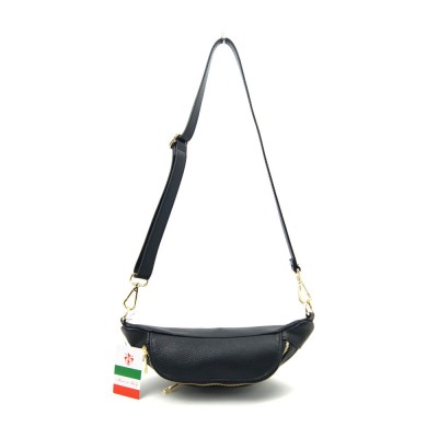 Женская кожаная нагрудная сумка-слинг VEZZE 2475 черная Женская кожаная нагрудная сумка-слинг VEZZE 2475 черная