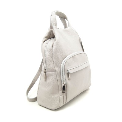Женский кожаный рюкзак VEZZE 2470 светло-серый Женский кожаный рюкзак VEZZE 2470 светло-серый