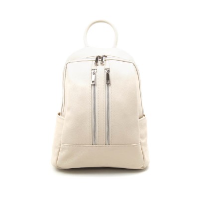 Женский кожаный рюкзак VEZZE 2389 светло-бежевый