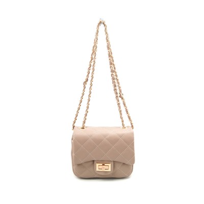 Женская кожаная сумка кросс-боди VEZZE 2446 бежевая