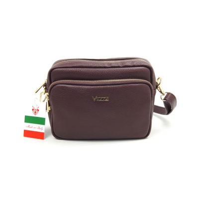 Женская кожаная сумка VEZZE 2342B бордовая Женская кожаная сумка VEZZE 2342B бордовая