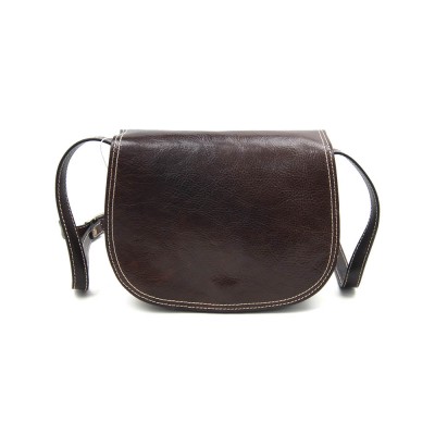 Женская кожаная сумка VEZZE 2489 темно-коричневая