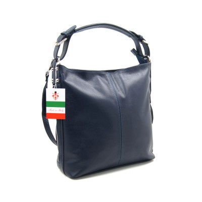 Женская кожаная сумка VEZZE 088 синяя Женская кожаная сумка VEZZE 088 синяя