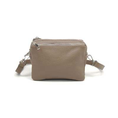 Сумка кожаная кросс-боди VEZZE 2491 тауп Сумка кожаная кросс-боди VEZZE 2491 тауп