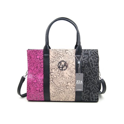 Сумка женская ZIA Miszel ZE255 черно-бежево-фуксия Сумка женская ZIA Miszel ZE255 черно-бежево-фуксия