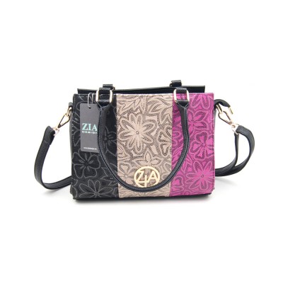 Сумка женская ZIA Liberta ZE256 черно-бежево-фуксия Сумка женская ZIA Liberta ZE256 черно-бежево-фуксия
