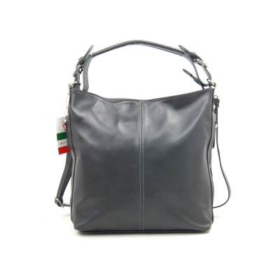 Женская кожаная сумка VEZZE 088 темно-серая