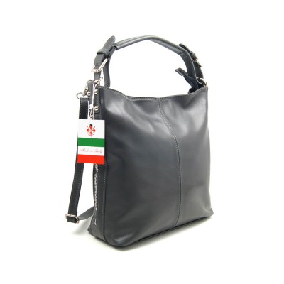 Женская кожаная сумка VEZZE 088 темно-серая Женская кожаная сумка VEZZE 088 темно-серая