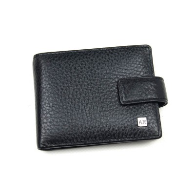 Мужской кожаный кошелек Alfa Ricco 9806 черный