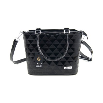 Сумка женская Karen Lorena D645 черная лак Сумка женская Karen Lorena D645 черная лак