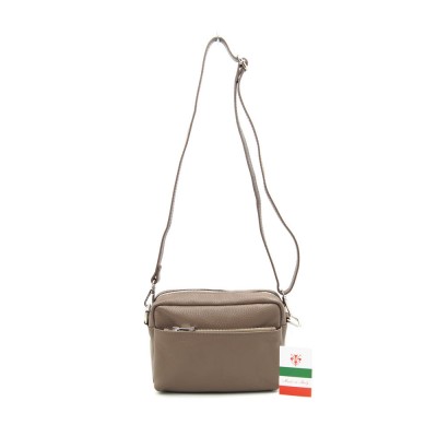 Сумка кожаная кросс-боди VEZZE 2512 тауп