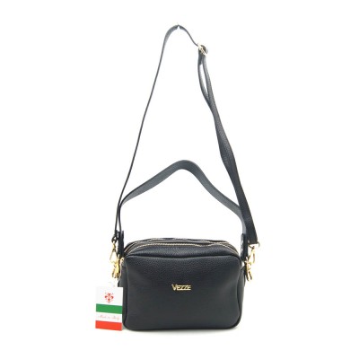 Сумка кожаная кросс-боди VEZZE 2265R черная