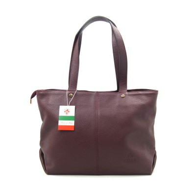 Женская кожаная сумка VEZZE 2518 бордовая