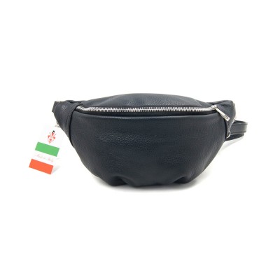 Женская кожаная нагрудная сумка-слинг VEZZE 2402S черная