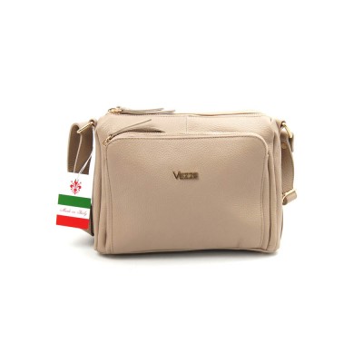 Женская кожаная сумка VEZZE 1355НG бежевая Женская кожаная сумка VEZZE 1355НG бежевая