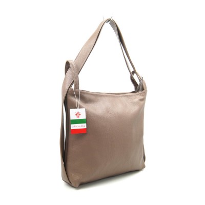 Женская кожаная сумка-рюкзак VEZZE 2351 темно-бежевая Женская кожаная сумка-рюкзак VEZZE 2351 темно-бежевая