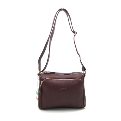 Женская кожаная сумка VEZZE 1355Н бордовая