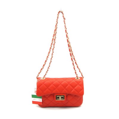 Женская кожаная сумка кросс-боди VEZZE 2448 красная