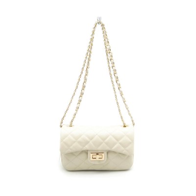 Женская кожаная сумка кросс-боди VEZZE 2448 светло-бежевая