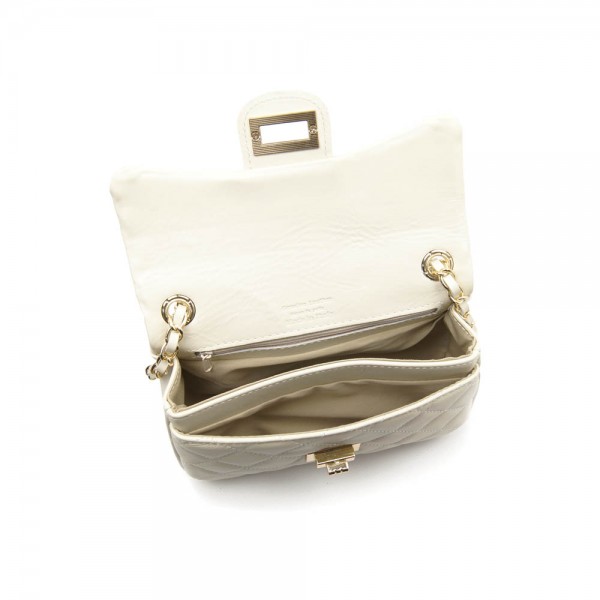 Женская кожаная сумка кросс-боди VEZZE 2448 светло-бежевая