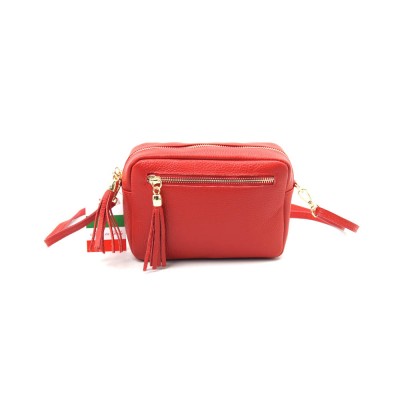 Женская кожаная сумка кросс-боди VEZZE 2386 красная Женская кожаная сумка кросс-боди VEZZE 2386 красная