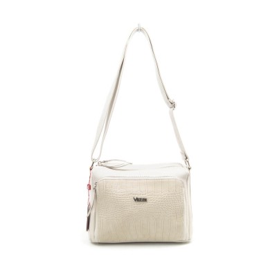 Женская кожаная сумка VEZZE 1355H светло-бежевая крокодил