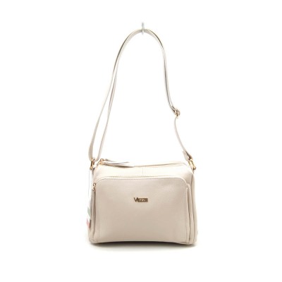 Женская кожаная сумка VEZZE 1355НG светло-бежевая