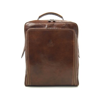 Мужской кожаный рюкзак VEZZE 14725 коричневый