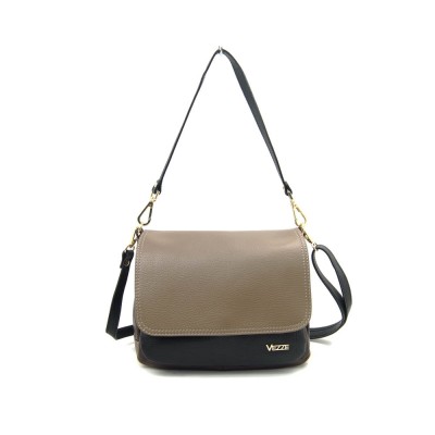 Женская кожаная сумка VEZZE 2347 коричнево-бежевая
